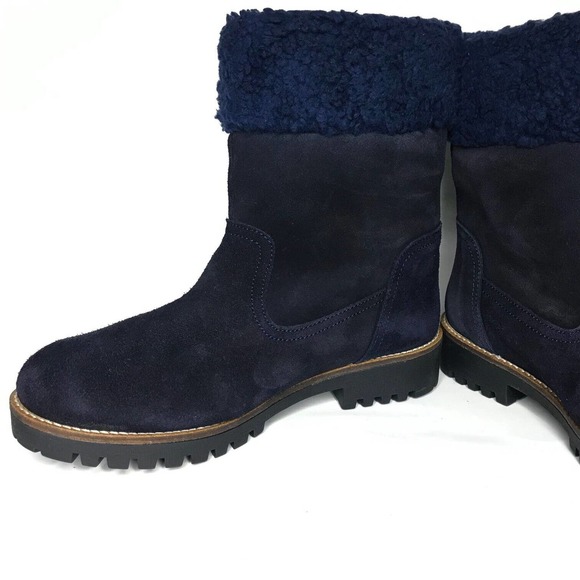 Anthropologie Louise Suede Sherpa Lined Cuffed Ankle Boot - Picture 5 of 14